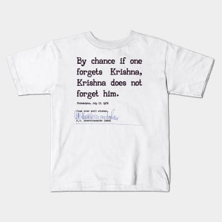 Krishna Does Not Forget Kids T-Shirt